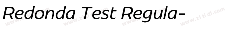 Redonda Test Regula字体转换